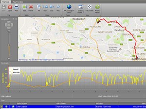 Check speed over distance with Little LogBook's handy speed graph.